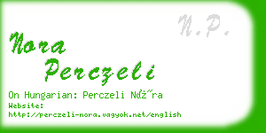 nora perczeli business card